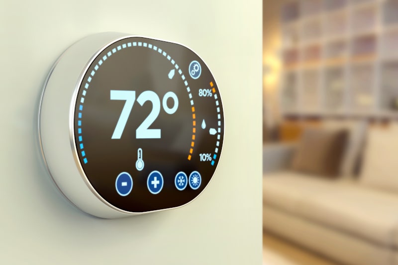 Istock 474100082 Min smart thermostat on wall