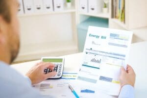 Man exploring options on how to lower energy bill.